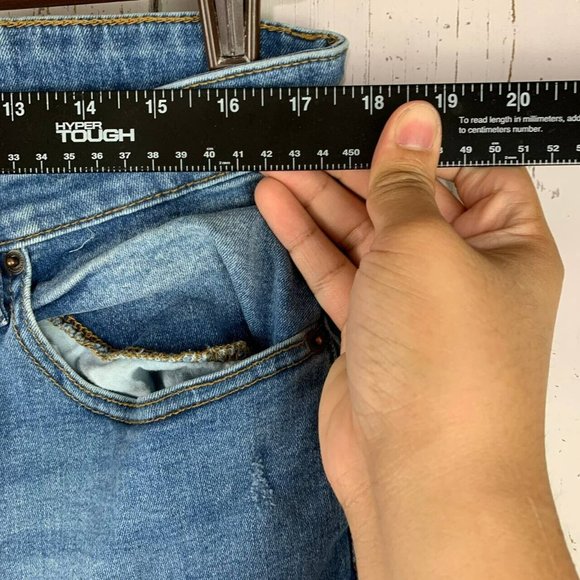 Lazer 38x32‎ Straight Fit ￼Mid Rise Blue Jeans Pants Denim Mens - Picture 6 of 12